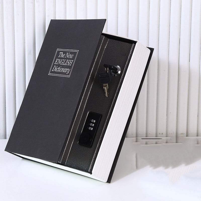 Coffre-fort à pages falsifiées avec combinaison, coffre-fort portable, petit coffre-fort, coffre-fort dictionnaire pour espèces, bijoux et clés