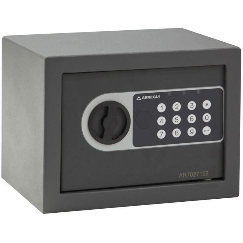 Arregui - Premier 16501-S0 Coffre-fort en acier avec serrure électronique, coffre-fort de sécurité pour la maison, clavier à code programmable, clé