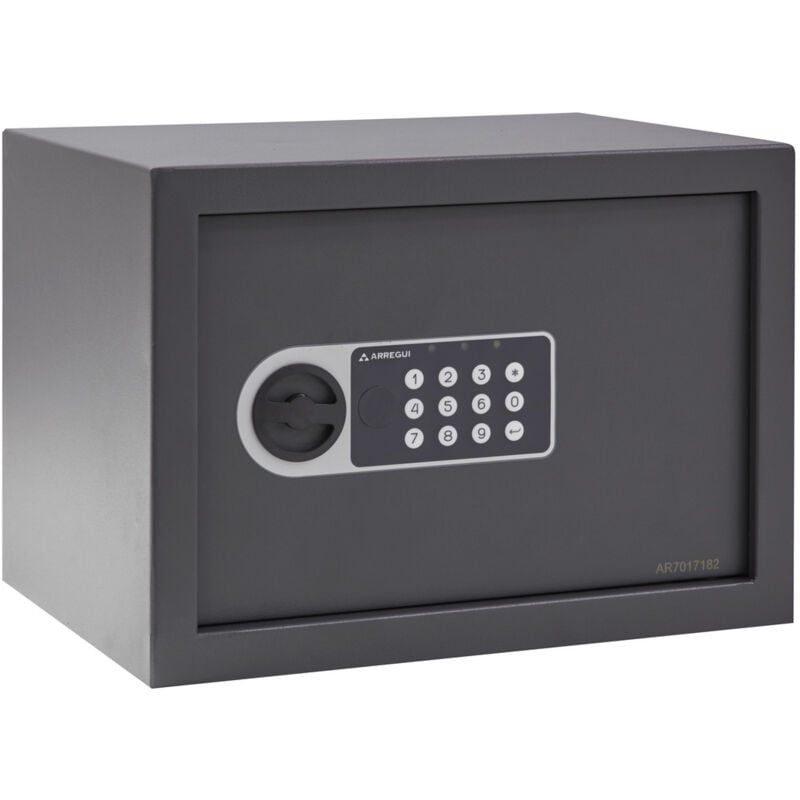 Arregui - Premier 16501-S2 Coffre-fort en acier avec serrure électronique, coffre-fort de sécurité pour la maison, clavier à code programmable, clé