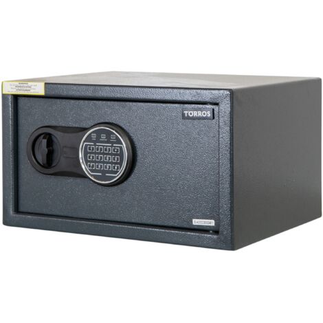 Coffre-fort à serrure électronique 16 L - Type hôtel - avec 3 voyants lumineux 250 x 350 x 250 mm Torros KLE250