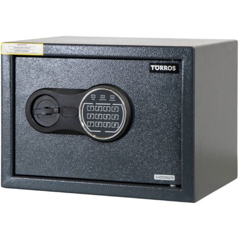 Coffre-fort à serrure électronique 25 L - Type hôtel - avec 3 voyants lumineux 229 x 405 x 336 mm Torros KLE229