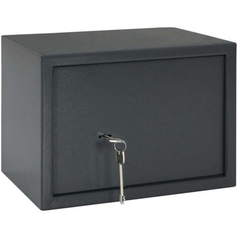 Coffre-fort avec verrouillage Gris 25 x 35 x 25 cm Acier CFW822184