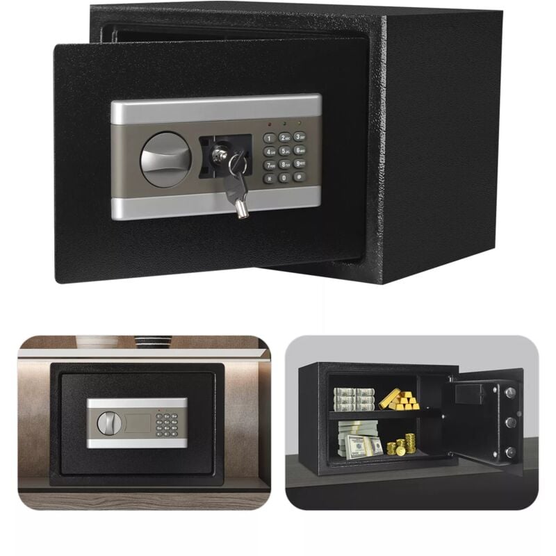 Gojoy - Coffre-fort électronique 17L coffre-fort pour meubles coffre-fort mural coffre-fort pour mot de passe