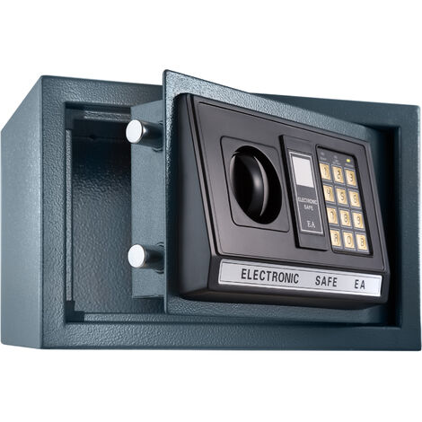 Coffre-fort électronique en acier 17 x 23 x 17 cm - petit coffre fort, coffre fort, armoire blindée de sécurité - noir