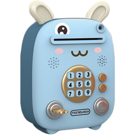 Coffre-fort électronique cochon avec reconnaissance faciale et empreinte digitale, musique et lumière pour enfants, garçons et filles.