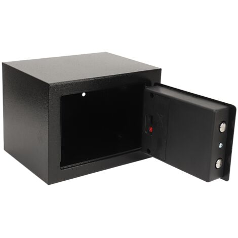 Coffre-fort électronique de sécurité domestique 6,4 L avec serrure numérique, pour bureau ou domicile, noir (6,4 L)