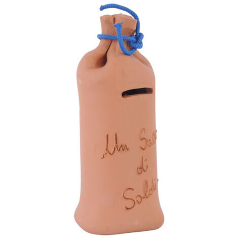 Coffre-fort en terracotta Sacco, 12 cm, H 23 cm, Coli'
