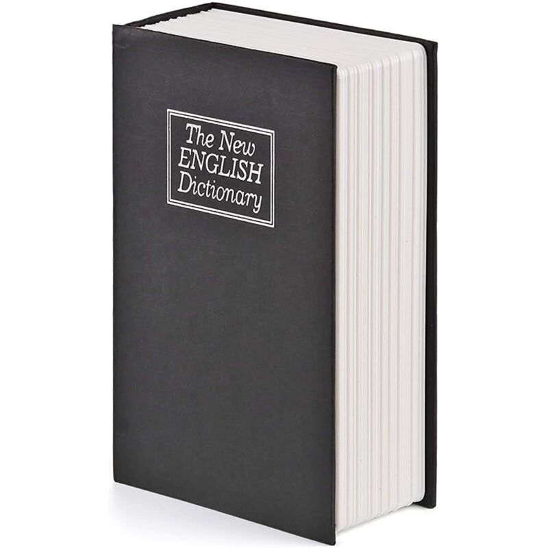 Coffre-Fort Épargne en Forme de Livre Grand Format – Boîte à Code avec Serrure, Tirelire pour Pièces et Billets, Cadeau d'Anniversaire Mignon et