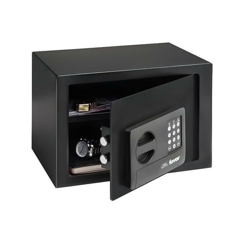 Burg Wachter - Coffre fort Favor S5 e Serrure double panneton - 22 l - Noir