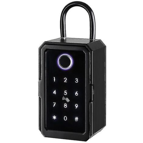 Coffre-fort intelligent Tuya WiFi, étanche, fixation murale, serrure de porte à empreinte digitale