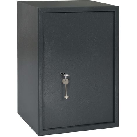 vidaXL Coffre-fort mécanique Gris foncé 35x31x50 cm Acier