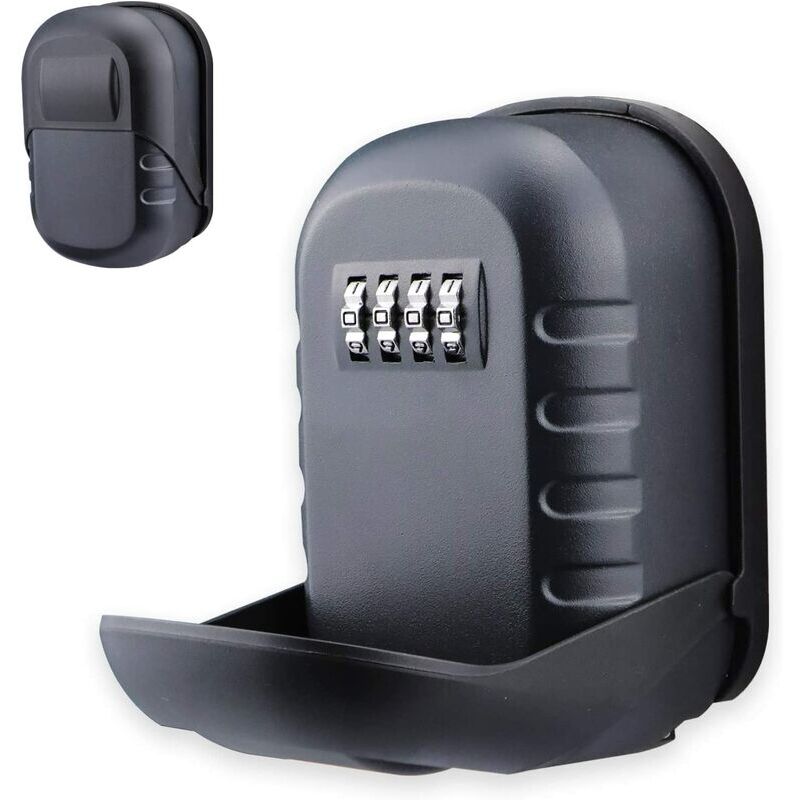 Ayyqh - Coffre-fort mural à combinaison à 4 chiffres avec serrure à clé pour l'extérieur, boîte de rangement avec housse de protection pour les