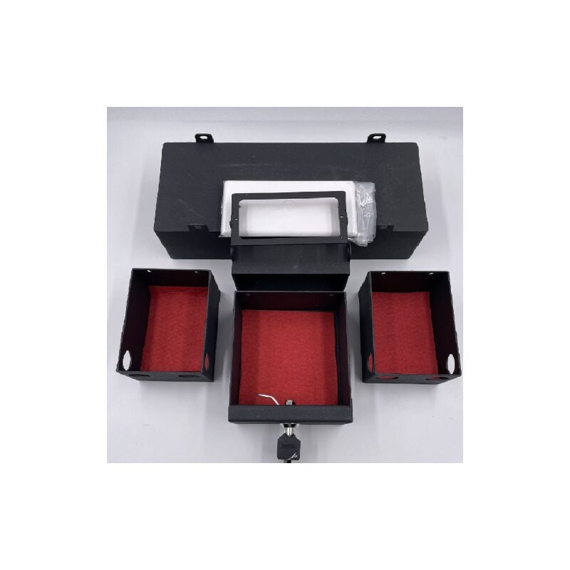 Coffre-fort mural invisible Koem avec 3 tiroirs et cylindre a' levier en acier satine' anti-rayures