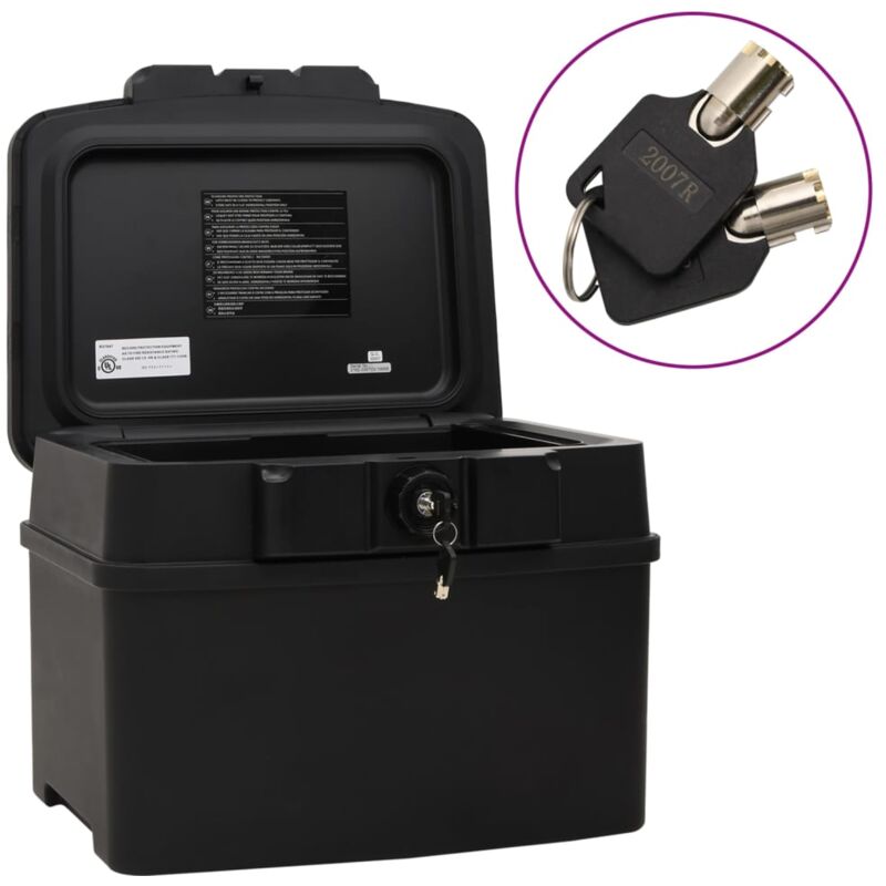 Vidaxl - Coffre-fort noir 44x37x34 cm