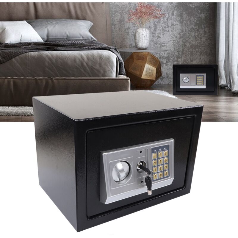 Rapanda - Coffre-fort numérique avec mot de passe et clé de déverrouillage, armoire de sécurité domestique multifonctionnelle