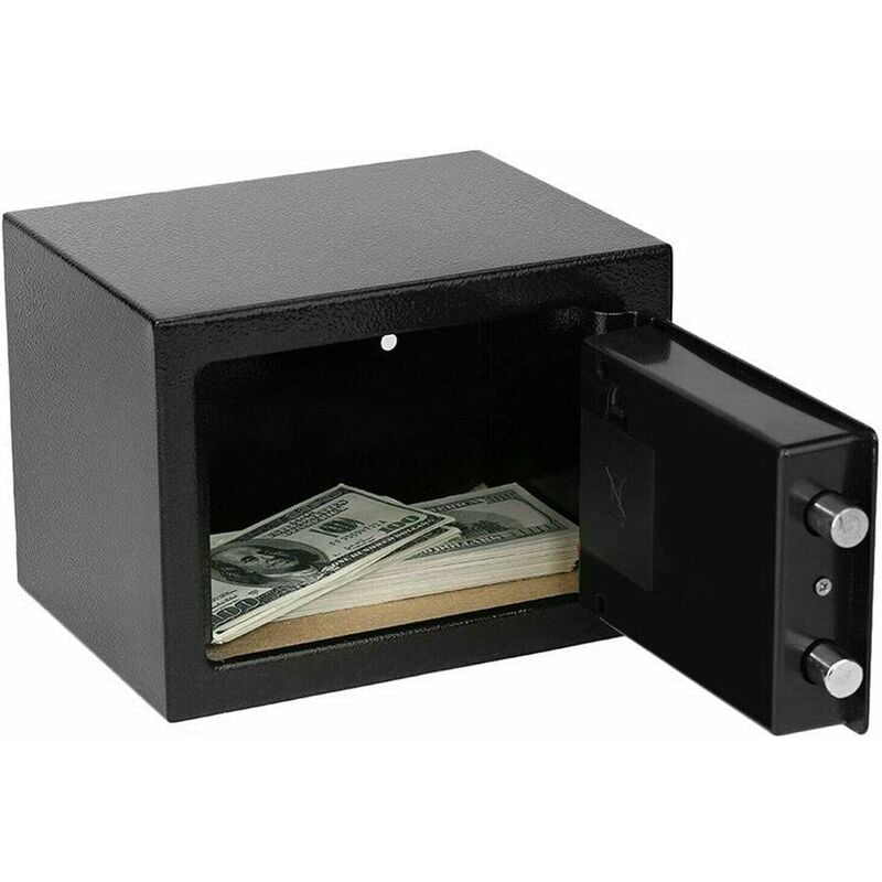 Dayplus - Coffre-fort numérique avec serrure électronique Coffre-fort à clé en acier 4,6 l Coffre-fort en acier numérique Sécurité électronique