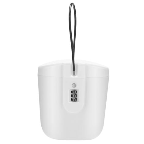 Coffre-fort portable à combinaison 2L, étanche et antivol, pour une utilisation intérieure et extérieure, blanc