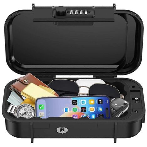 Coffre-fort portable, coffre-fort à combinaison à 4 chiffres pour les voyages, coffre-fort pour espèces