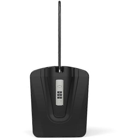 Coffre-fort portable de voyage avec câble, coffre-fort de voyage avec mot de passe, noir