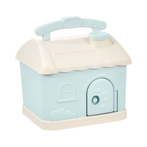 Coffre-fort pour enfants Unbreakable - Modèle maison, dimensions 20x18x15.5cm, PP durable, couleurs Bleu et Rose, cadeau pratique pour anniversaires et Noël