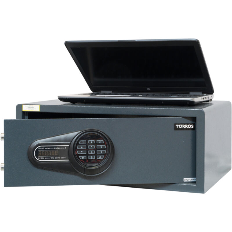 Torros - Coffre-fort pour ordinateur portable avec verrouillage motorisé 30,9 l 200 x 508 x 370 mm KLL200