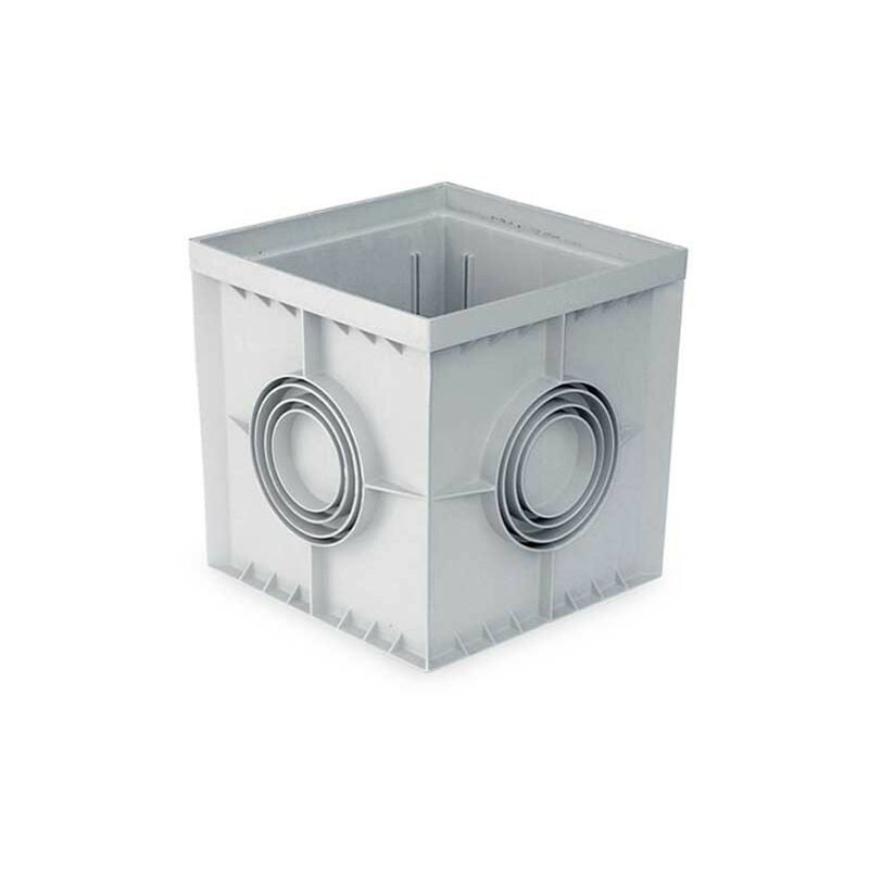 Coffre gris sans fond 40x40