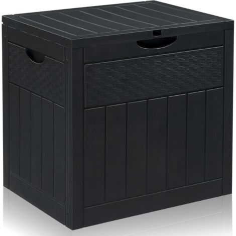 Coffre jardin étanche 126L noir multifonction extérieur