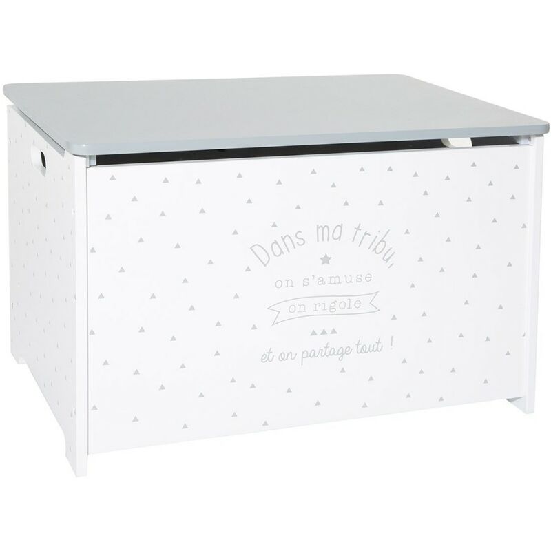 Coffre à jouets bois gris