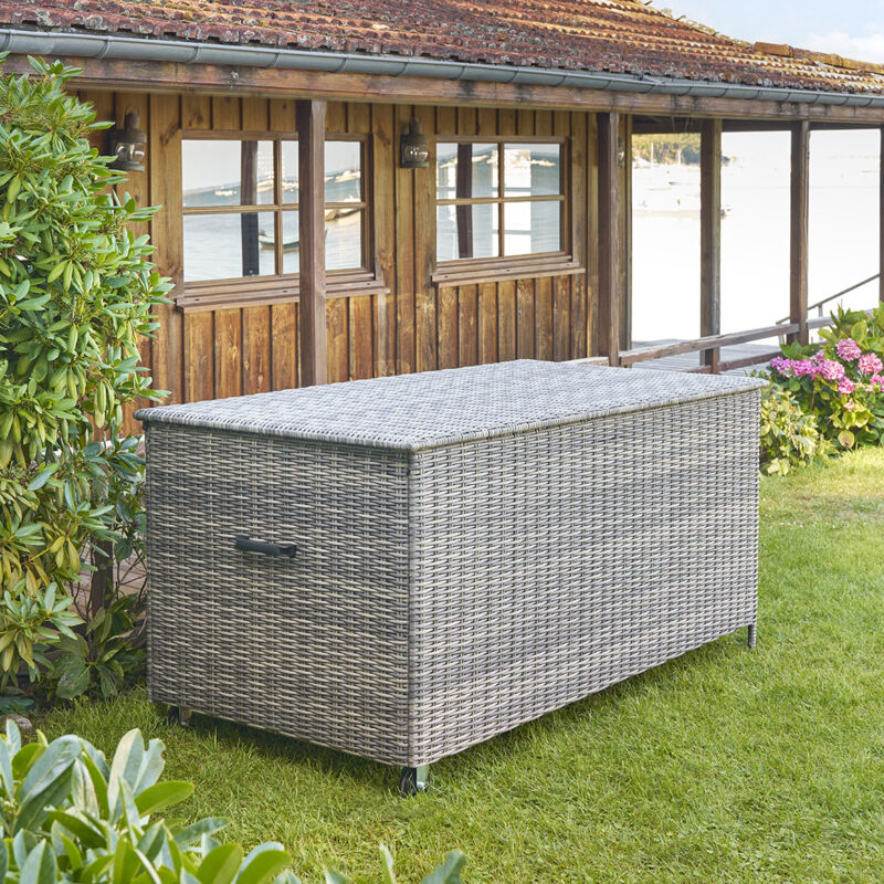 Coffre de rangement Bayana terre d ombre 204 x 97,5 x 111 cm en acier traité époxy - Hespéride