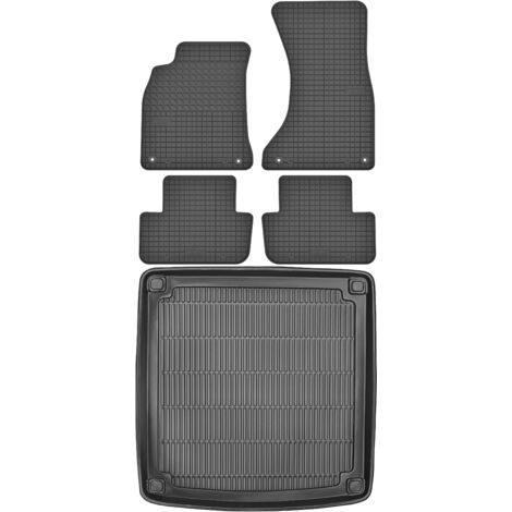 Coffre MAX-MAT 910107 + Tapis MOTOHOBBY 150303 - Audi A4 B8 Avant / Kombi de 2007-2015, repose-pieds AV2 avant - Installé