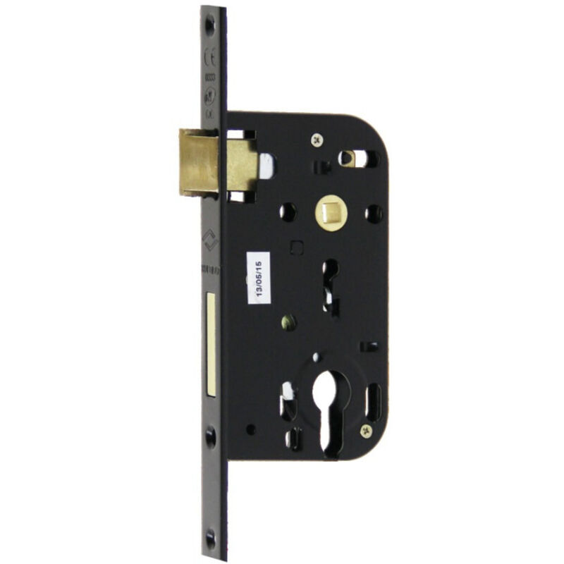 Serrure à larder multibat à profil européen axe 50MM finition noir à bout carré JPM 210000-01-1J