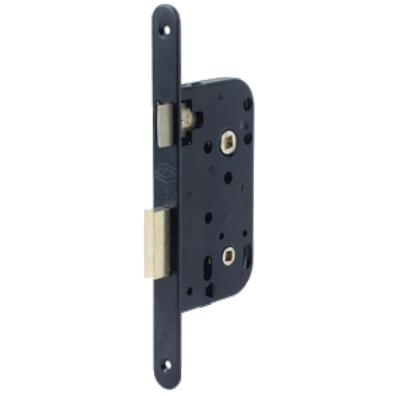 Serrure à larder multibat à condamnation axe 50MM finition nickelé à bout rond JPM 260000-06-1B