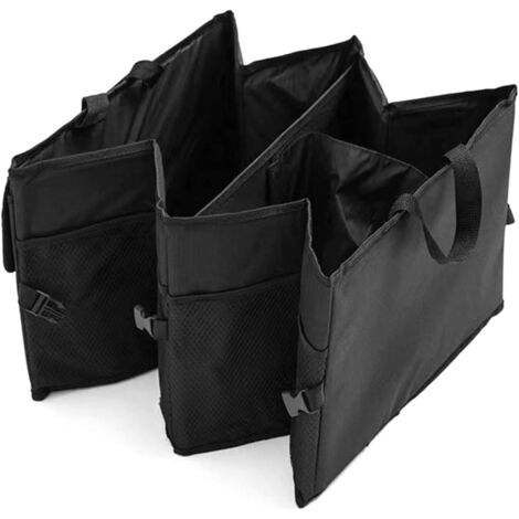 Coffre pliable auto 56 x 39 x 26,5 cm, 2 compartiments, poche filet, robuste étanche