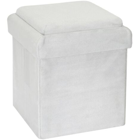 Coffre pouf pliable brique GRIS Home Deco Kids