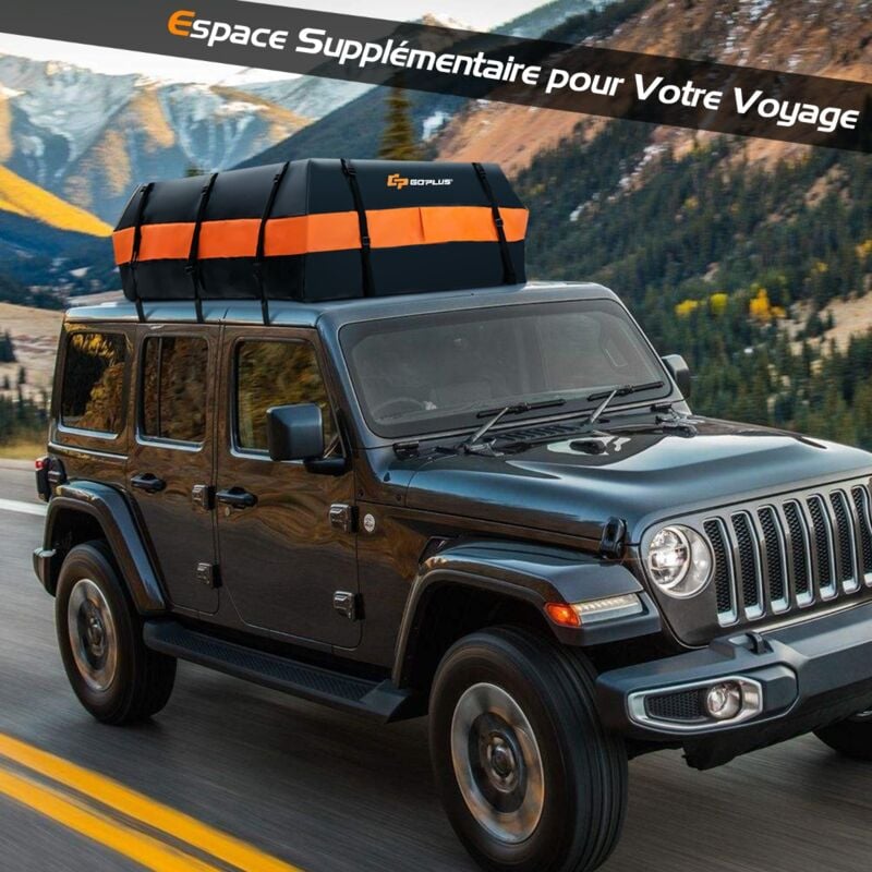 Maisonchic - Coffre/Sac de Toit de Voiture Étanche de 560 l avec 10 Sangles Renforcées 6 Crochets de Porte et Tapis Antidérapant CW5688 design in