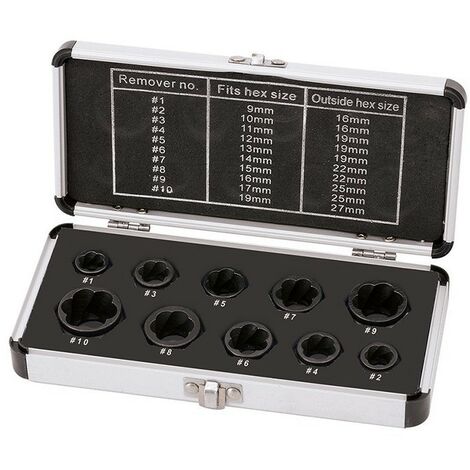 Coffret 10 Extracteurs D'Ecrou Et Boulon