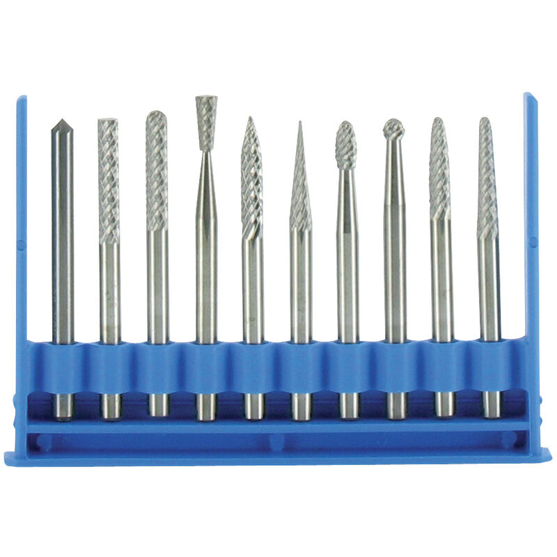 Tivoly - Coffret 10 fraises limes carbure (mini) queue de 3 mm ø 3mm technic