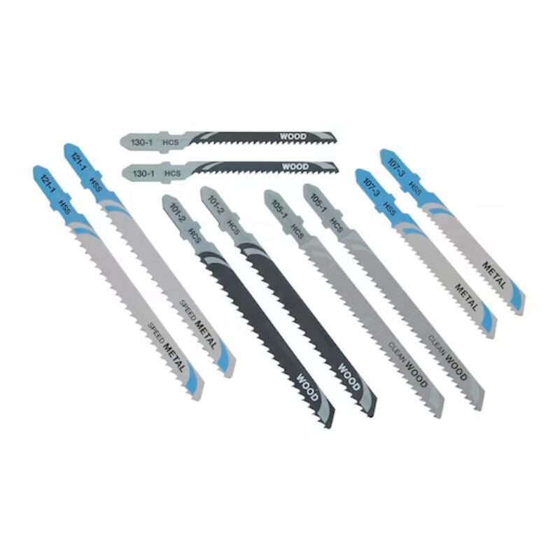 Dewalt - Coffret 10 lames scie sauteuse bois et métal