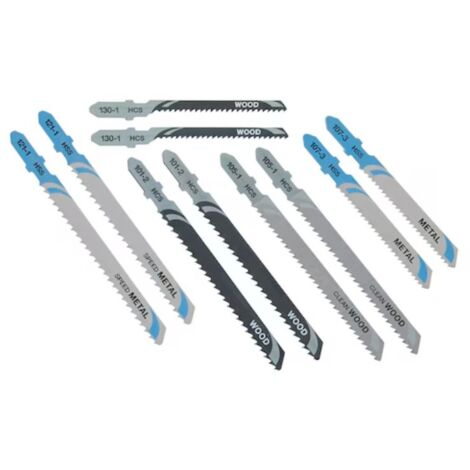 Coffret 10 lames scie sauteuse bois et métal Dewalt