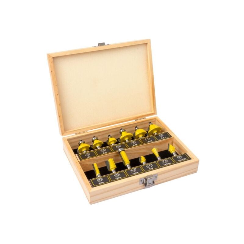 Steiner - Coffret 12 fraises 8mm pour défonceuse