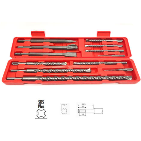 Coffret 12 Pcs de Perçage - Pic et Burins Queue SDS Spécial Maçonnerie - Résistance et précision - Beast