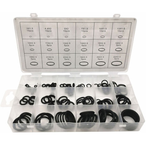 Coffret 125 pcs Joints Toriques D. 3 à 22 mm, O Ring pour Plomberie d'étanchéité de Tuyauterie Isolante