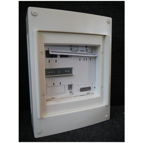 Coffret 13 modules en saillie blanc 450x336x109mm pour disjoncteur de branchement tarif bleu sans porte Pragma SCHNEIDER