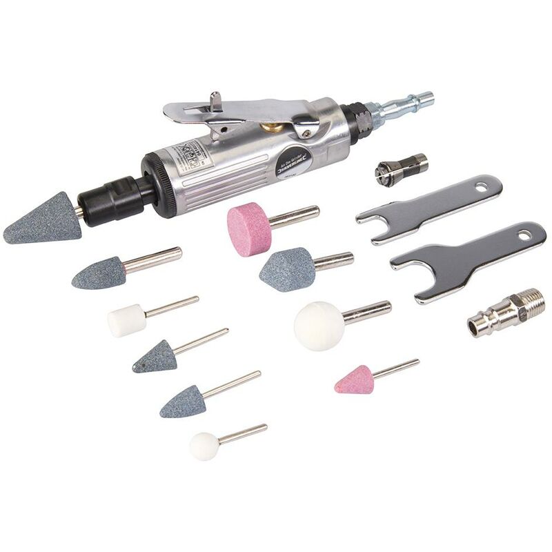 Silverline - Meuleuse pneumatique et accessoires, 15 pcs 160 mm