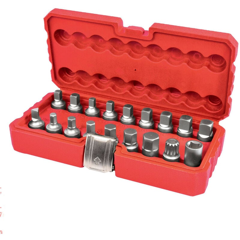 Coffret 18 embouts de vidange - carré 3/8'