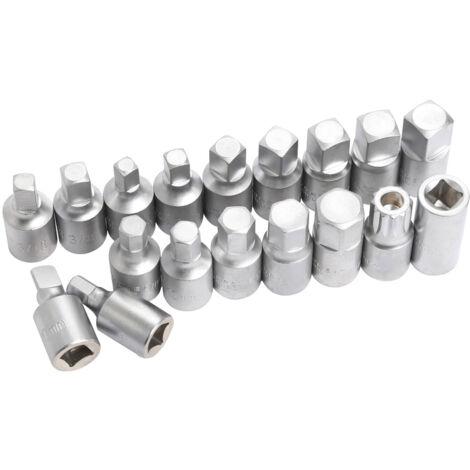 Coffret 18 embouts vidange 3/8" CrV - HU 2002 - CLAS Equipements