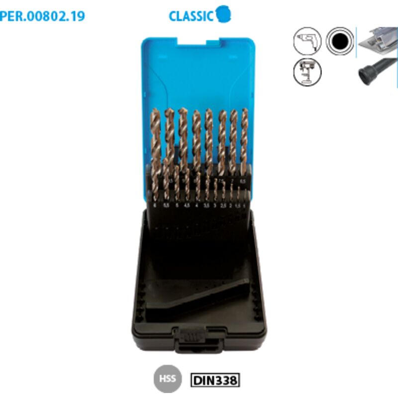 Leman - Coffret 19 forets métaux meulés