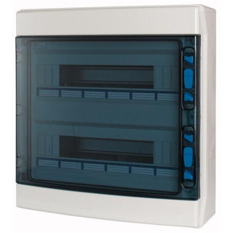 Coffret 2 rangées 36 modules avec barrette N/PE porte transparente EATON IKA-2/36-ST
