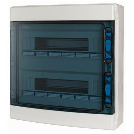 Coffret 2 rangées 36 modules sans barrette N/PE porte transparente EATON IKA-2/36-OT