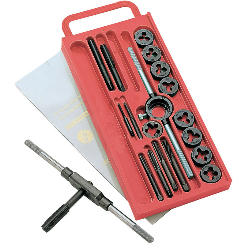 Autobest - Coffret 20 pièces 9 tarauds, 9 filières, acier au tungstène